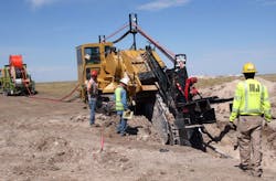 Installation of URD line for a wind farm collector system Installation of URD line for a wind farm collector system