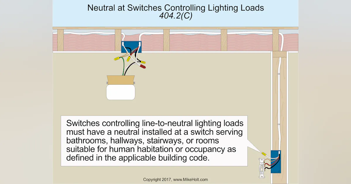 Lighting Load Connection Code Q&A: Switches Controlling Lighting Loads | EC&M