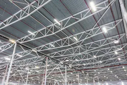 LED lighting in warehouse