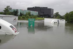 Flooded Interstate 10 in Houston Flooded Interstate 10 in Houston