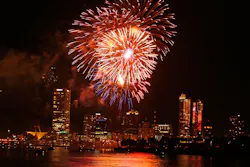 Fireworks in downtown Milwaukee