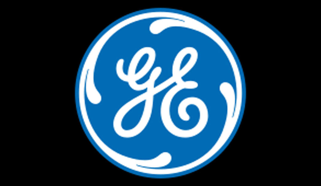 General Electric logo black background
