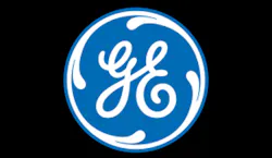 General Electric logo black background