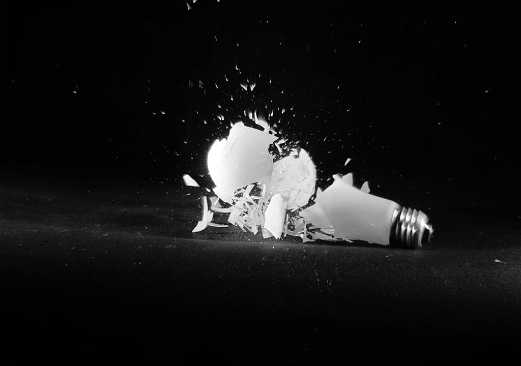 Broken lightbulb