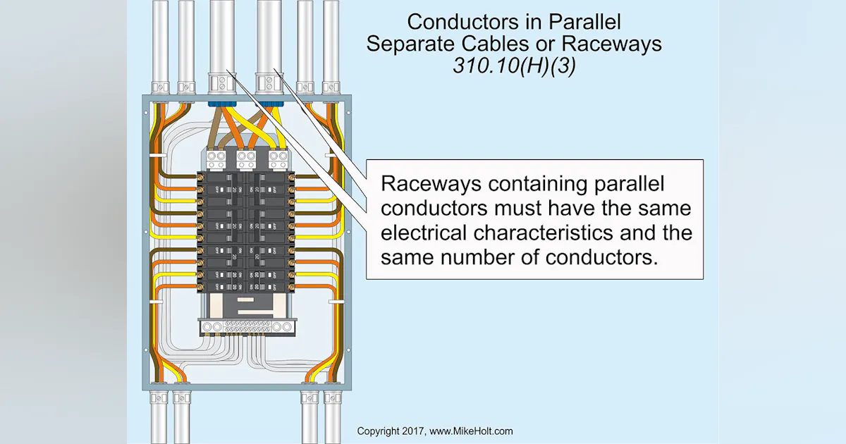 Code Q&A: Conductors Installed in Parallel | EC&M