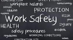 workplace safety sign with phrases