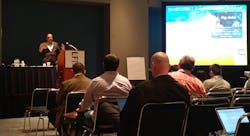 Sohrab Modi addressing Lightfair Sohrab Modi addressing Lightfair