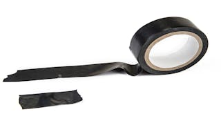 Black electrical tape roll