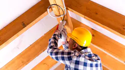 Electrician on construction job
