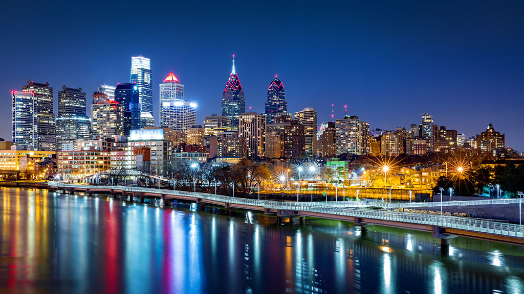 Philadelphia at night