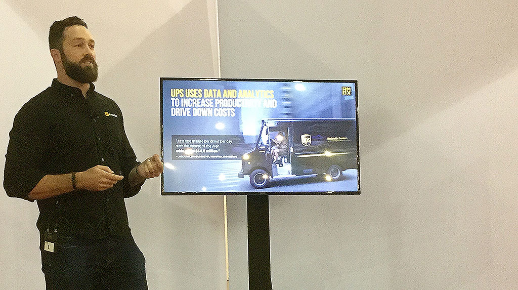 Drew DeWalt, Rhumbix, presenting at NECA 2018 Techtopia