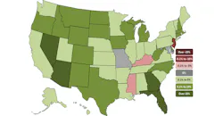 AGC State Construction Employment Map 09-18