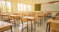 classroom with desks