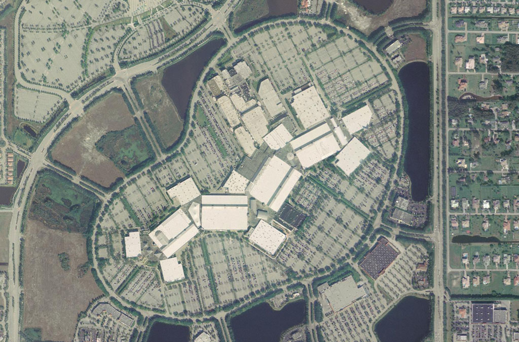 Satellite view of Sawgrass Mills Mall, Sunrise, FL