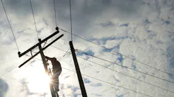 Lineman repairing powerline