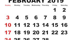 Februay 2019 calendar