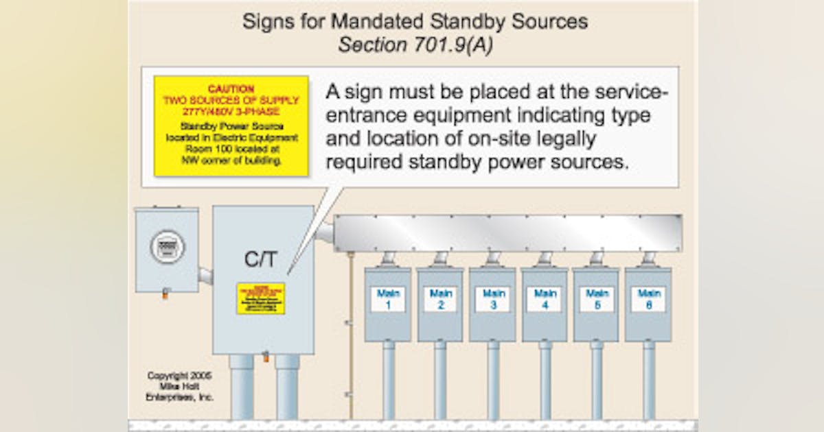 Legally Required and Optional Standby Systems | EC&M