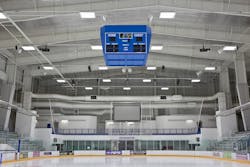 The main rink with new lighting system installed The main rink with new lighting system installed
