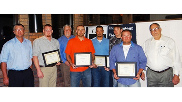 Left to right Reuben Bennett Justin Macarages Bobby Stalvey John Herring Walt Allen Francis Derullo Travis Moore and Tom Stalvey