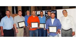 Left to right Reuben Bennett Justin Macarages Bobby Stalvey John Herring Walt Allen Francis Derullo Travis Moore and Tom Stalvey Left to right Reuben Bennett Justin Macarages Bobby Stalvey John Herring Walt Allen Francis Derullo Travis Moore and Tom Stalvey