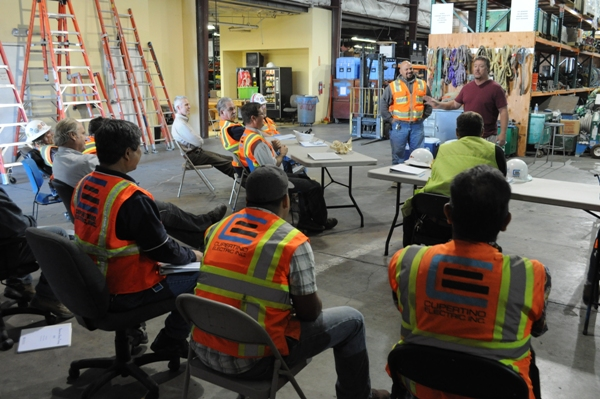 Workers at Cupertino Electric receive safety training