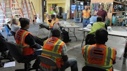 Workers at Cupertino Electric receive safety training.