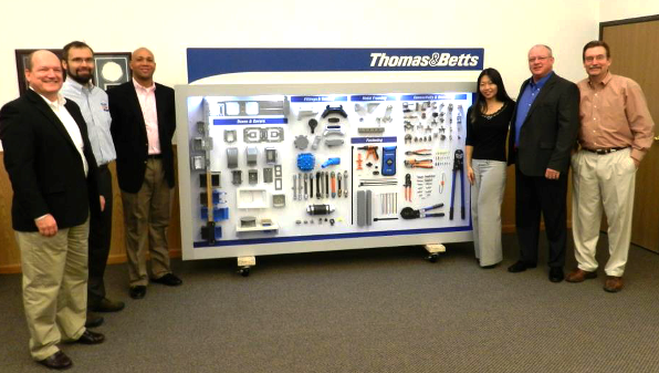 Newly announced Platinum Level Industry Partner Thomas amp Betts presented its generous donation of an electrical product display board to be used as a teaching tool by IECRMrsquos electrical apprenticeship program instructors