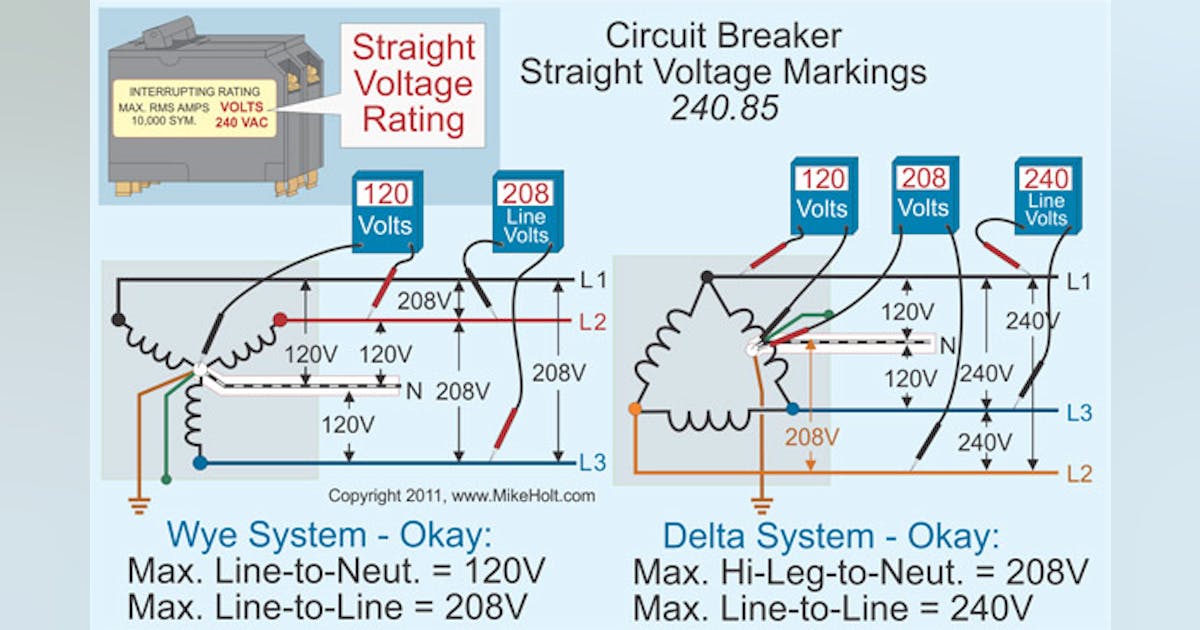 Stumped By The Code Requirements For Slash Versus Straight Voltage Rated Breakers And More Ec M Stumped By The Code Requirements For Slash Versus Straight Voltage Rated Breakers And More Ec M