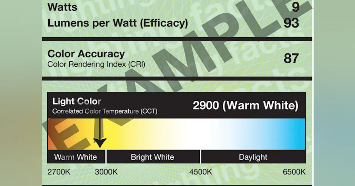 Us Doe Led Lighting Facts Label | Shelly Lighting