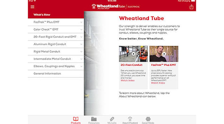 Ecmweb 6208 Wheatland Tube Electrical Ipad App