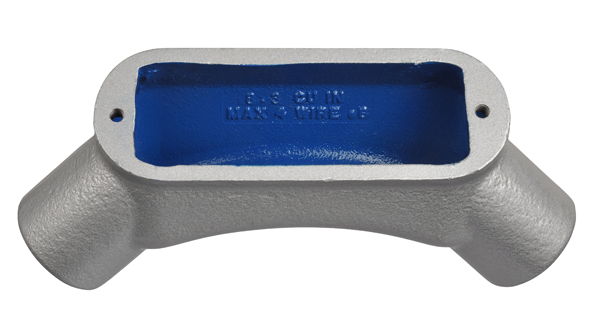 TB Rigid Fittings BlueKote Universal Conduit Elbow LU Form 8