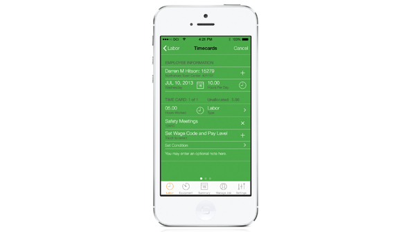 Dexter Chaney Payroll Time Entry mobile app