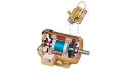 Baldor SuperE motors with shaft grounding brush Baldor SuperE motors with shaft grounding brush