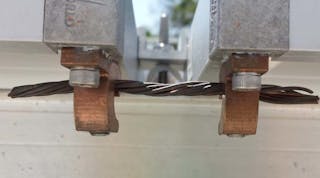 Improper Bare-Copper Lugs Installed on Roof
