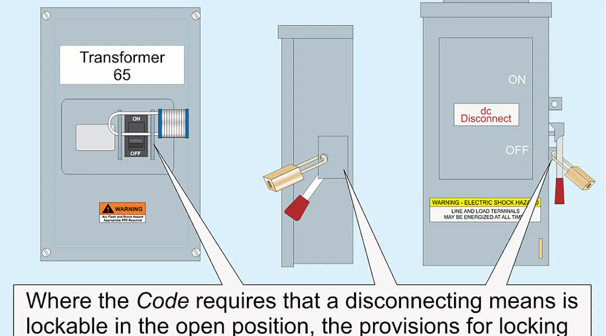 Lockable Disconnect Code Q&A: Lockable Disconnecting Means | EC&M