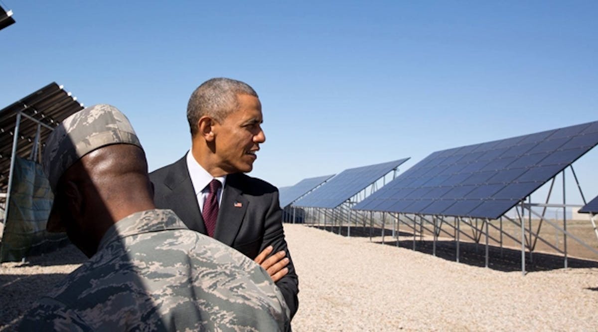 Last Friday at Hill Air Force Base in Utah, President Obama announced the expansion of the Solar Ready Vets program, a joint effort between the Department of Energy and Department of Defense to train active military personnel for careers in the solar energy industry. | White House photo.