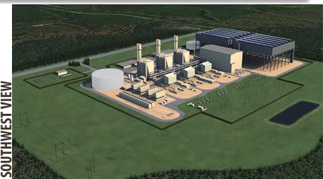 Artist&rsquo;s rendering of the Greensville combined cycle facility.