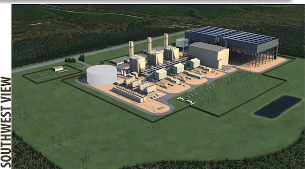 Artist&rsquo;s rendering of the Greensville combined cycle facility.