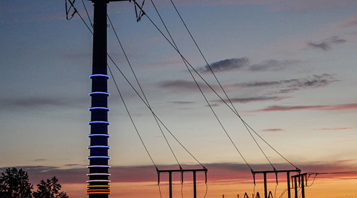 Puget Sound Energy turned a transmission tower into a commissioned work of art.