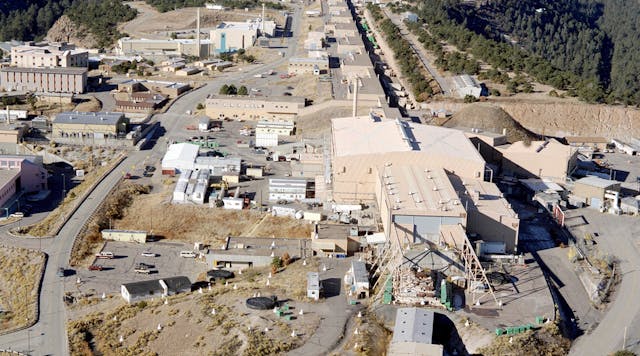 Aerial view of the Los Alamos Neutron Science Center (LANSCE).