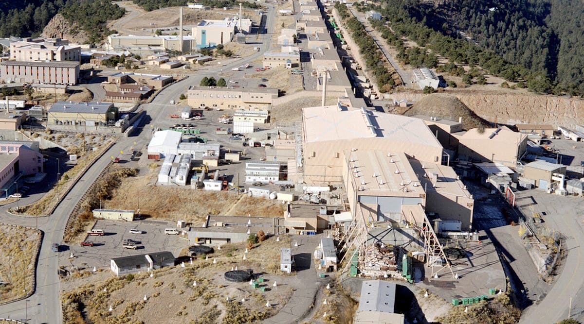 Aerial view of the Los Alamos Neutron Science Center (LANSCE).