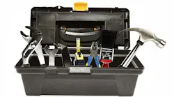 toolbox with hand tools