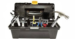 toolbox with hand tools toolbox with hand tools