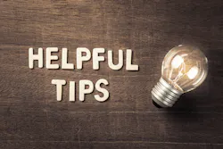 Tips Sign with Lightbulb