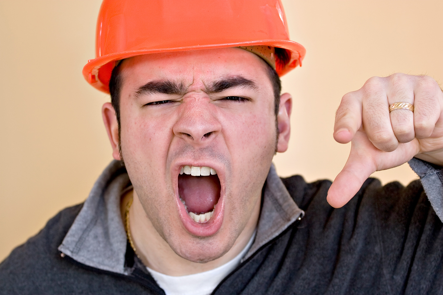 angry construction worker