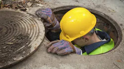man entering confined space