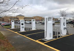 Shopping center parking areas are hosting more EV chargers as electric vehicle usage continues to grow. Shopping center parking areas are hosting more EV chargers as electric vehicle usage continues to grow.