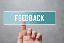 feedback on green background feedback on green background