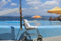pool lift on beach pool lift on beach