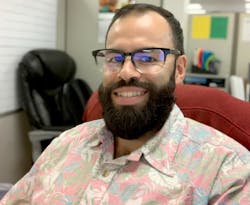 Chris Moreno works out of the company’s Kapolei, Hawaii, office location and is enrolled in the project management course. Chris Moreno works out of the company’s Kapolei, Hawaii, office location and is enrolled in the project management course.